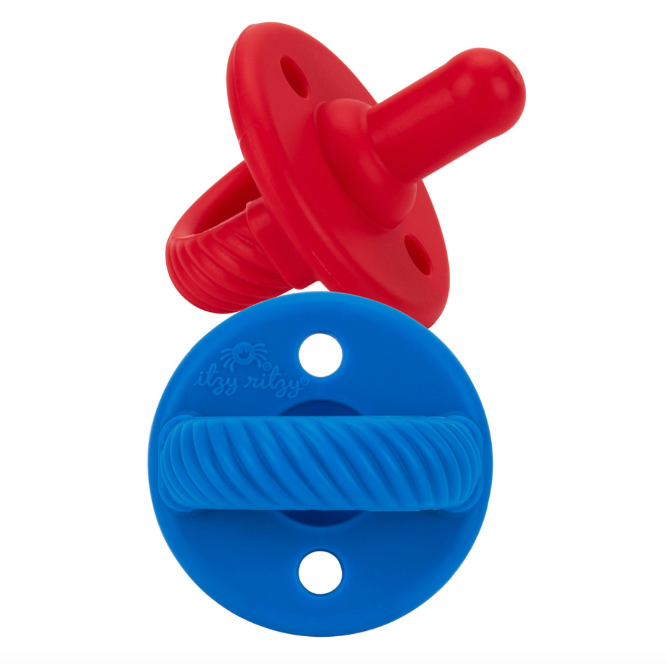HERO RED & BLUE PACIFIER SET