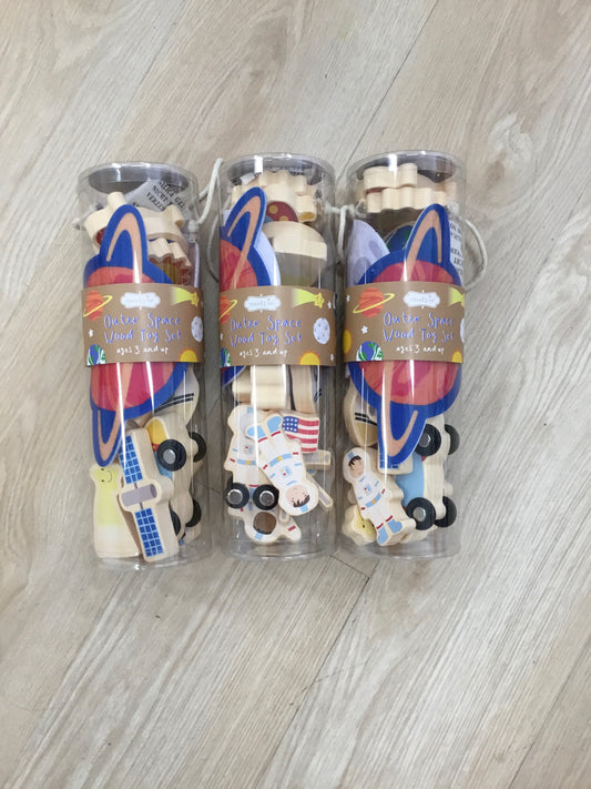 Outer Space wood toy set